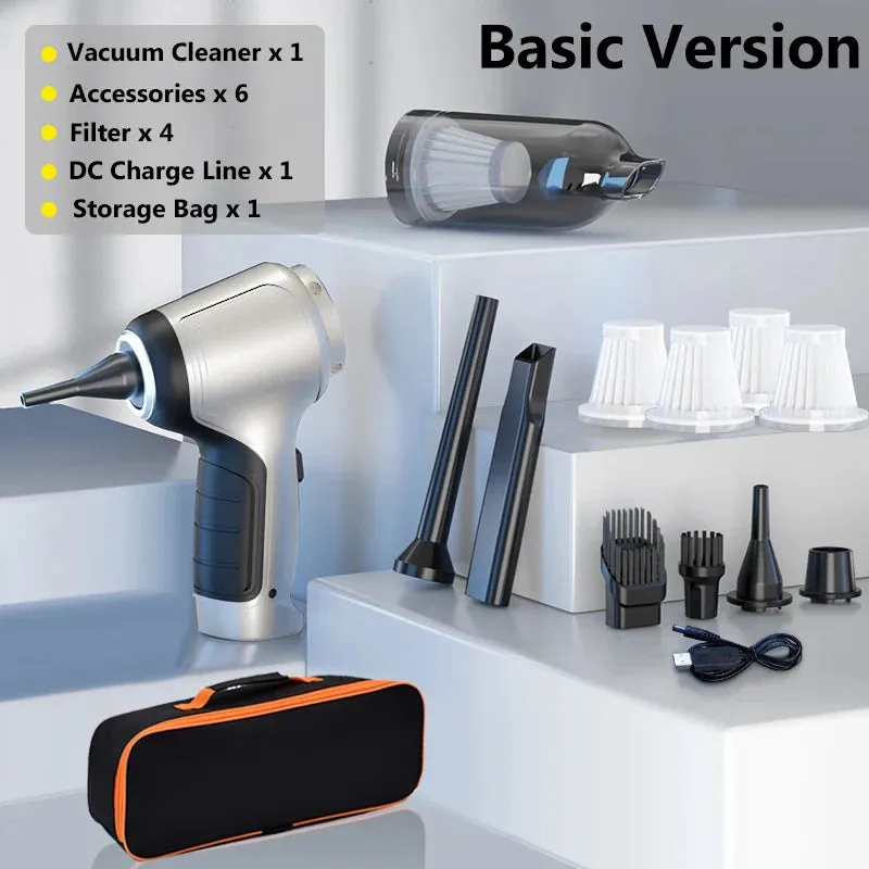 95000Pa Portable Car Vacuum Cleaner Strong Suction Handheld Mini Cleaning Machine Home Appliance
