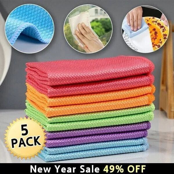 BUY 5 GET 5 FREEStreak-Free Miracle Cleaning Cloths - Reusable