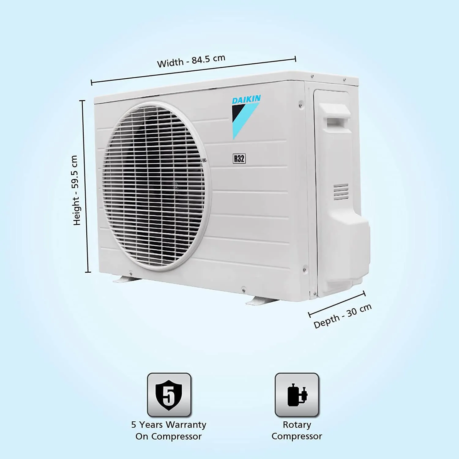 Daikin FTQ60UV16U5 1.8 Ton 2 Star KATAI Technology, Fixed Speed Split AC  White