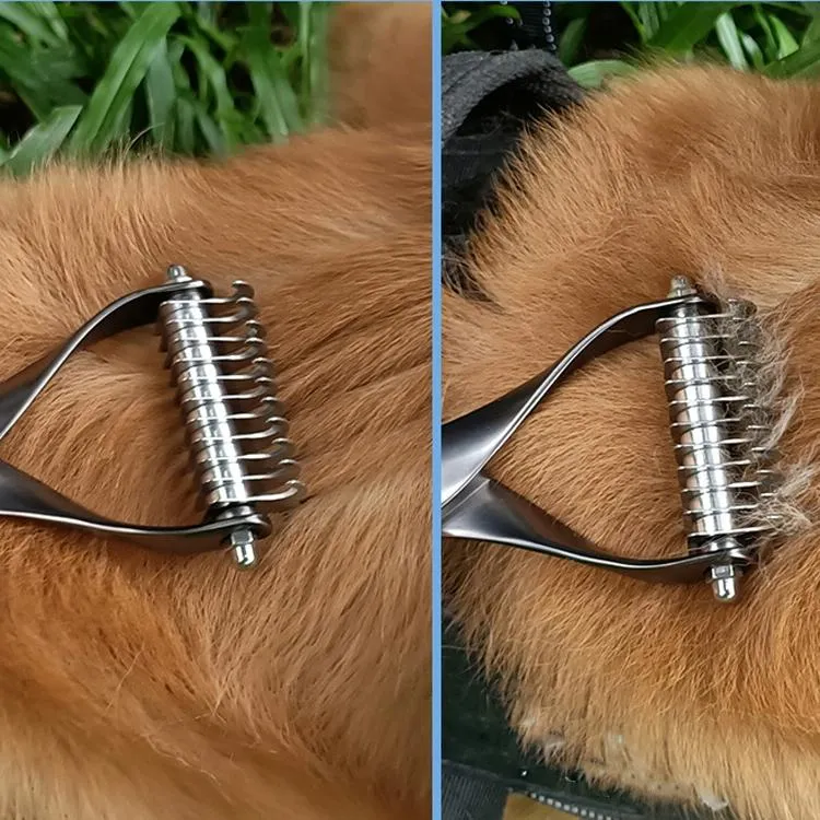 Double Sided Pet Comb For Cats And Dogs Black Small