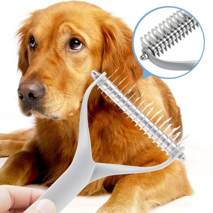 Double Sided Pet Comb For Cats And Dogs Black Small