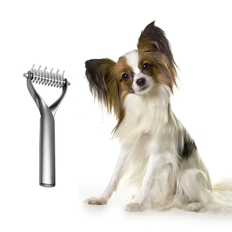 Double Sided Pet Comb For Cats And Dogs Black Small