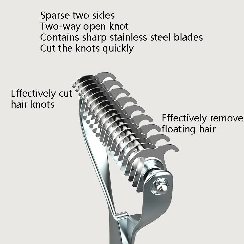 Double Sided Pet Comb For Cats And Dogs Black Small