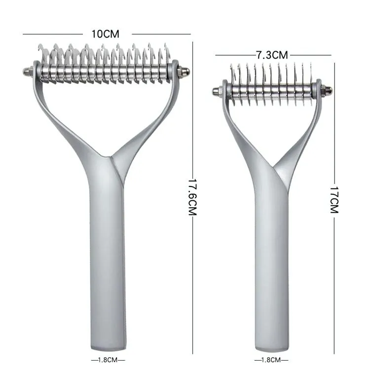 Double Sided Pet Comb For Cats And Dogs Black Small