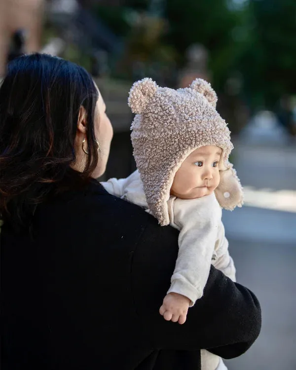 Hat & Mittens Set Teddy, Oatmeal