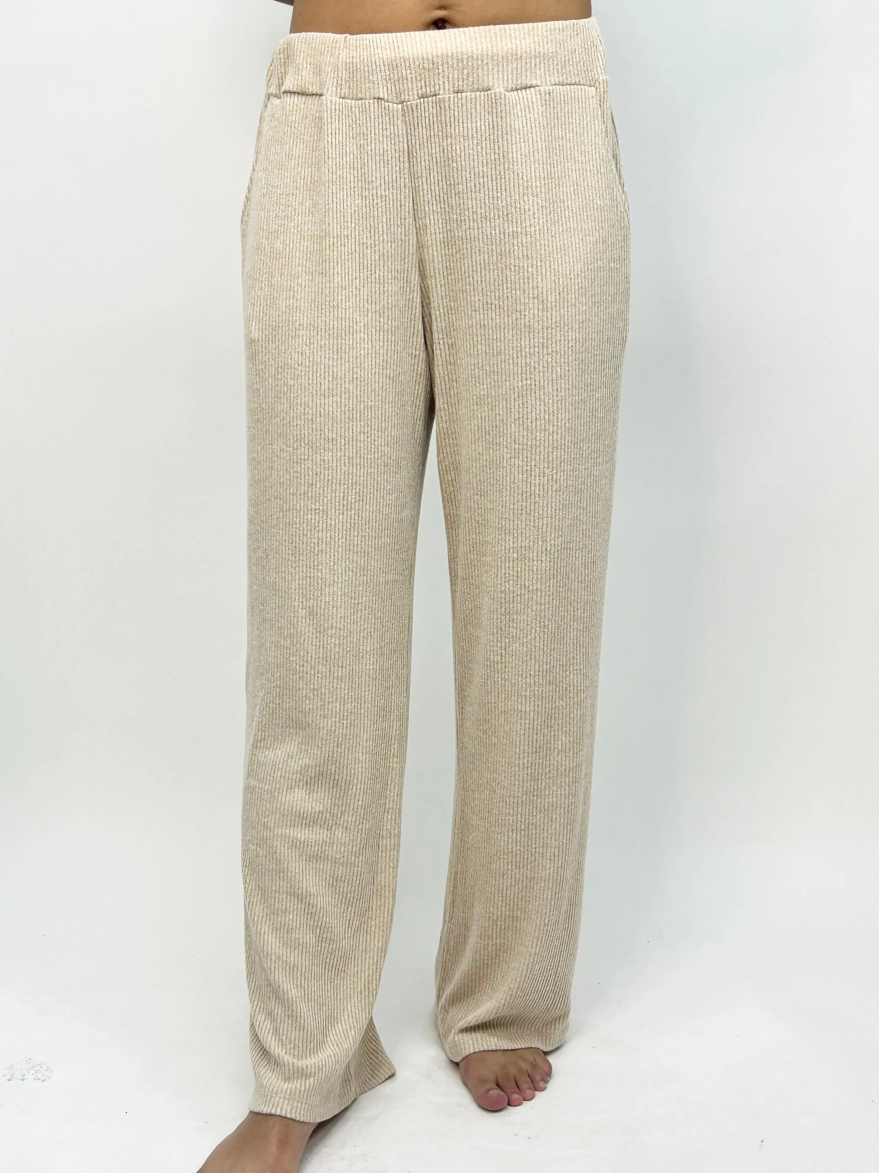 Oatmeal Ribbed Pant