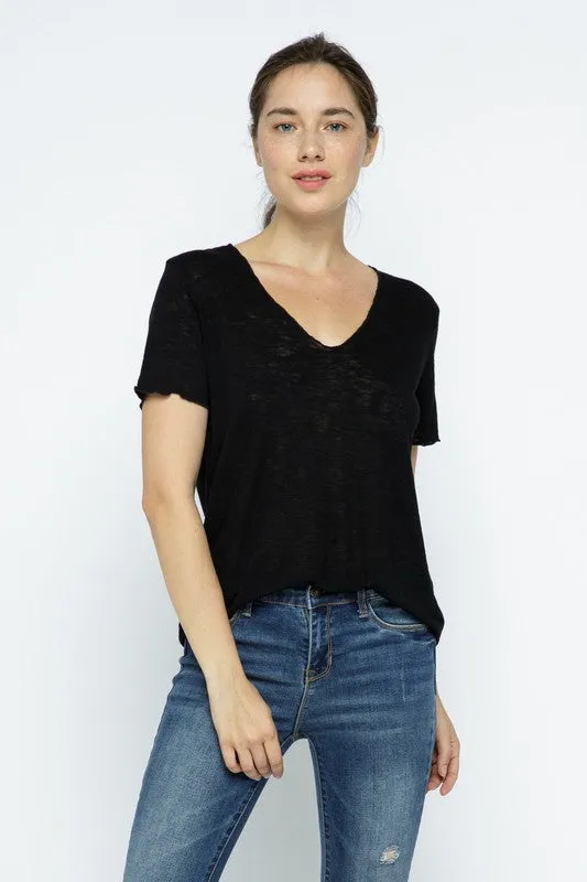 Oatmeal Short Sleeve Slub Tee