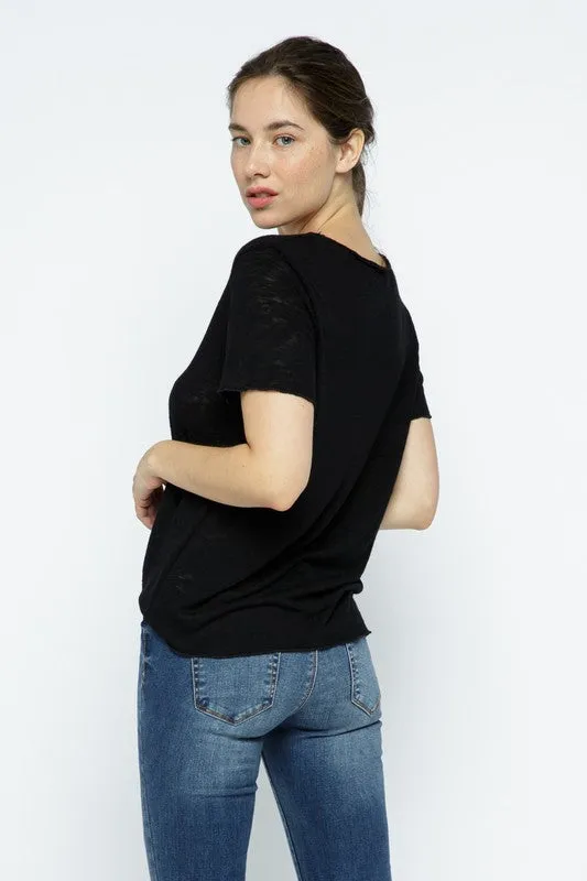Oatmeal Short Sleeve Slub Tee