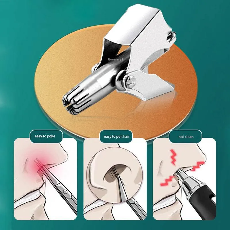 Stainless Steel Nose & Ear Hair Trimmer  Precision Grooming Tool