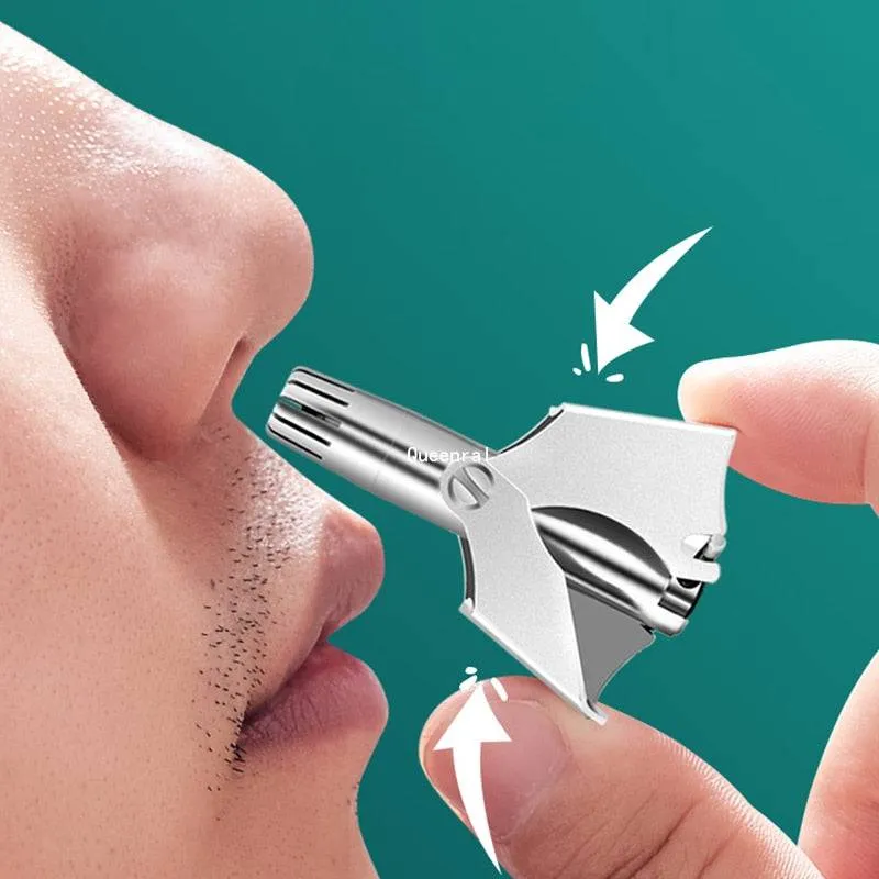 Stainless Steel Nose & Ear Hair Trimmer  Precision Grooming Tool