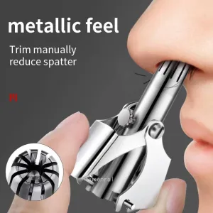 Stainless Steel Nose & Ear Hair Trimmer  Precision Grooming Tool