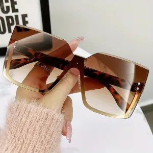 Sunglasses Rimless Leopard Tea